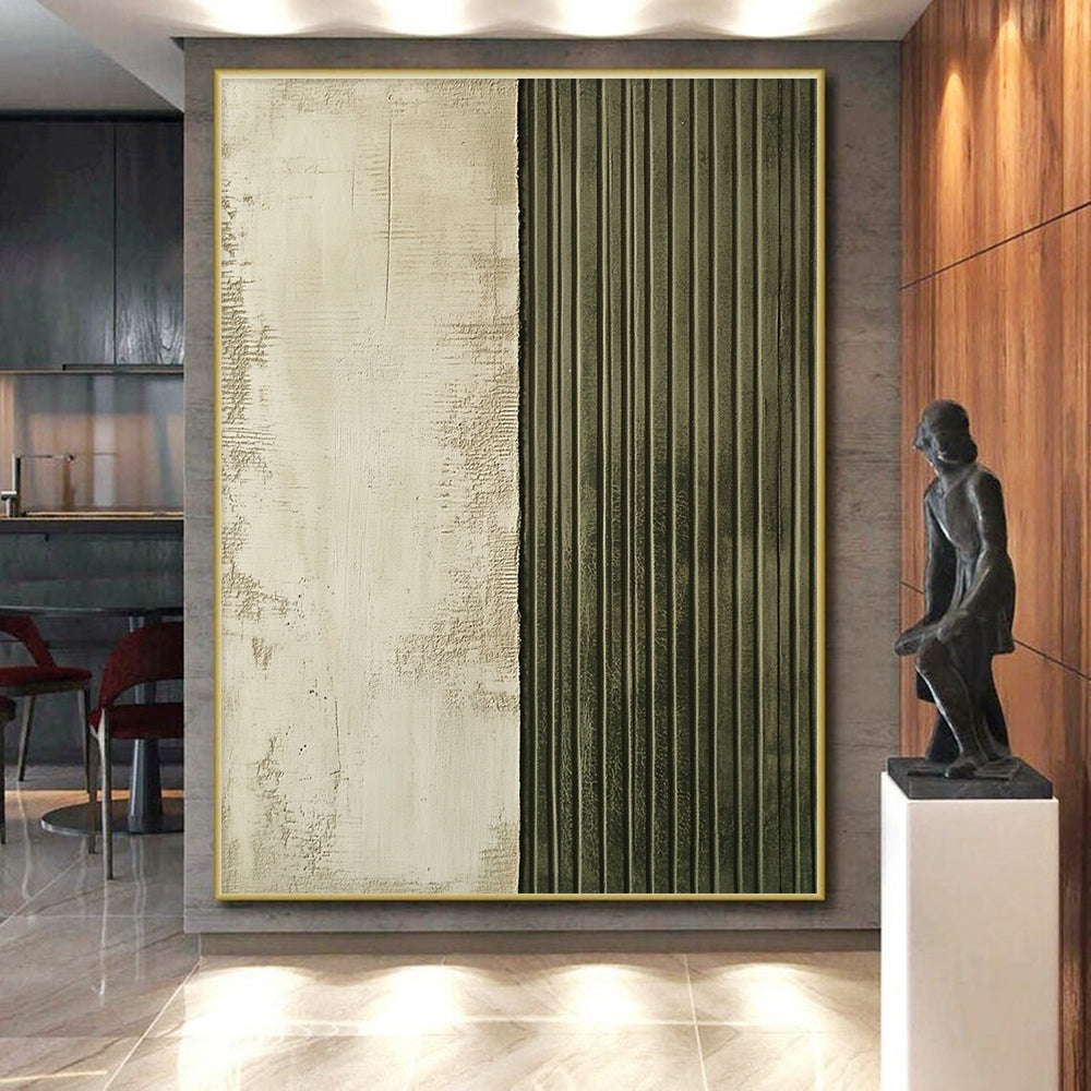 Textured Two - Tone Abstract Painting with Industrial Edge WINK290