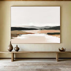 Minimalist Landscape Abstract Painting with Earthy Tones ABS241