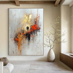 Romantic Silhouette Couple Abstract Painting for Intimate Spaces GAB0682