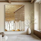 Golden Barn Abstract Painting for Autumn - Themed Restaurants GAB1308