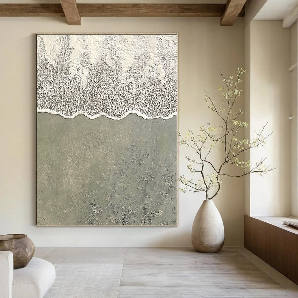 Beach Wave Texture Minimalist Coastal Abstract Painting GAB0286