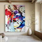 Colorful Abstract Composition Painting for Modern Living Rooms HENG420