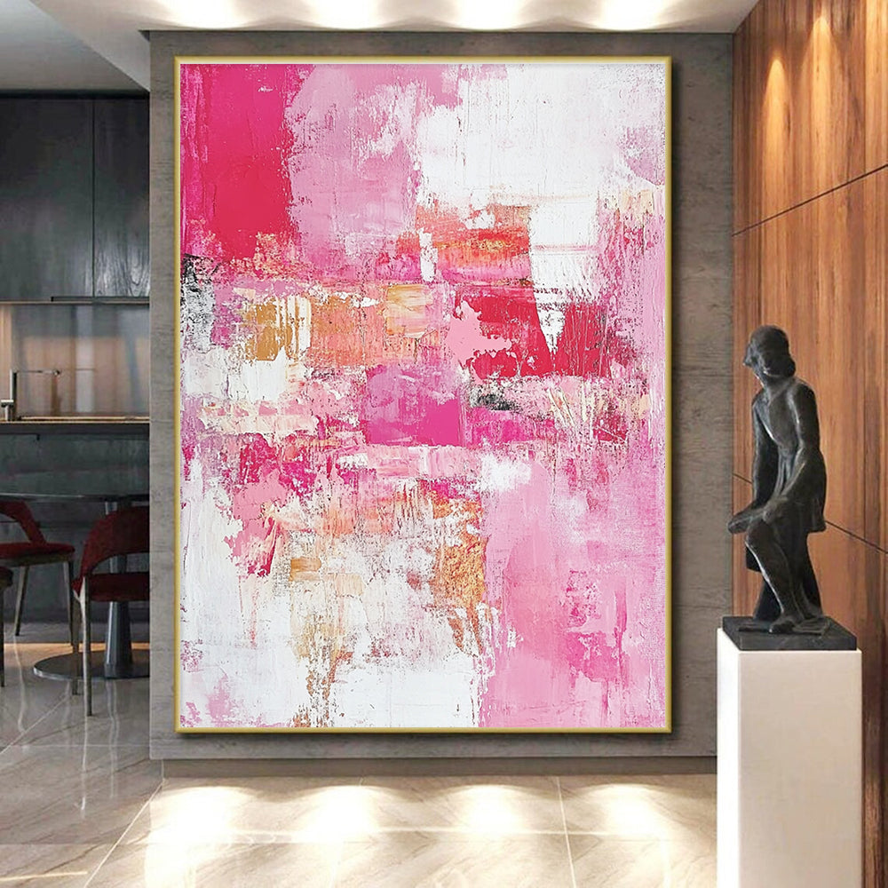 Pink Abstract Painting with Vibrant Softness WINK727