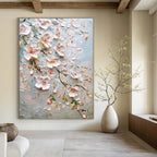 3D Floral Blossom Textured Abstract Painting for Romantic Spaces GAB1410