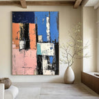 Urban Abstract Blocks Industrial Cityscape Abstract Painting GAB0268