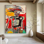 Abstract Robot Figure Painting for Tech - Inspired Workspaces HENG094