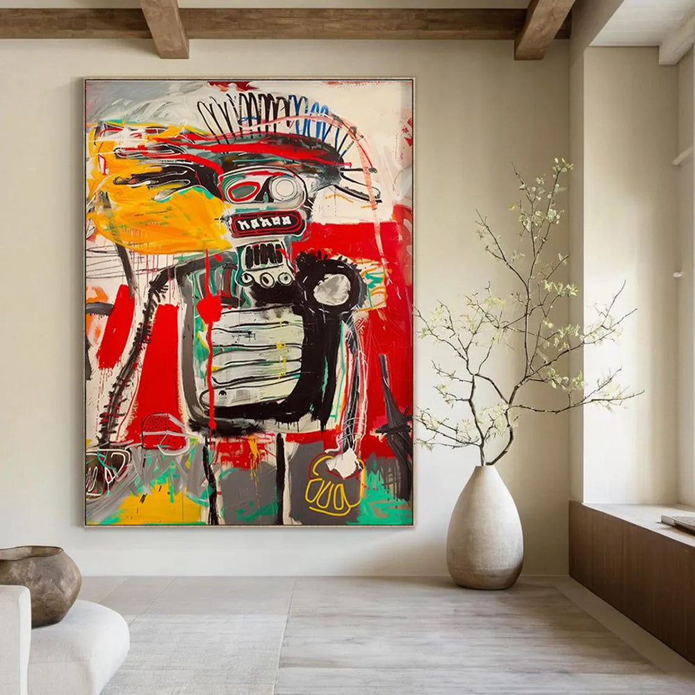 Abstract Robot Figure Painting for Tech - Inspired Workspaces HENG094