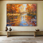 Autumn Forest Abstract Painting for Cozy Cabins YHT196