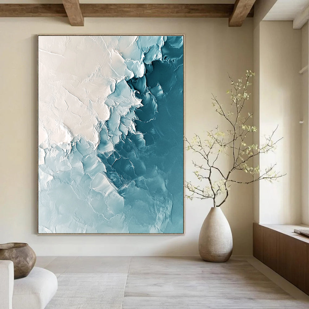 Arctic Ice Abstract Painting for Modern Living Rooms GAB0770
