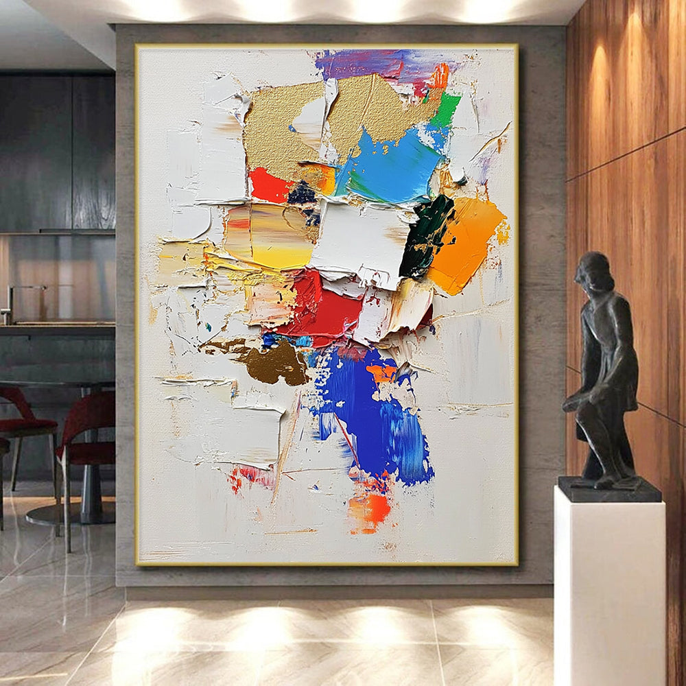 Colorful Collage Abstract Painting with Playful Creativity WINK476