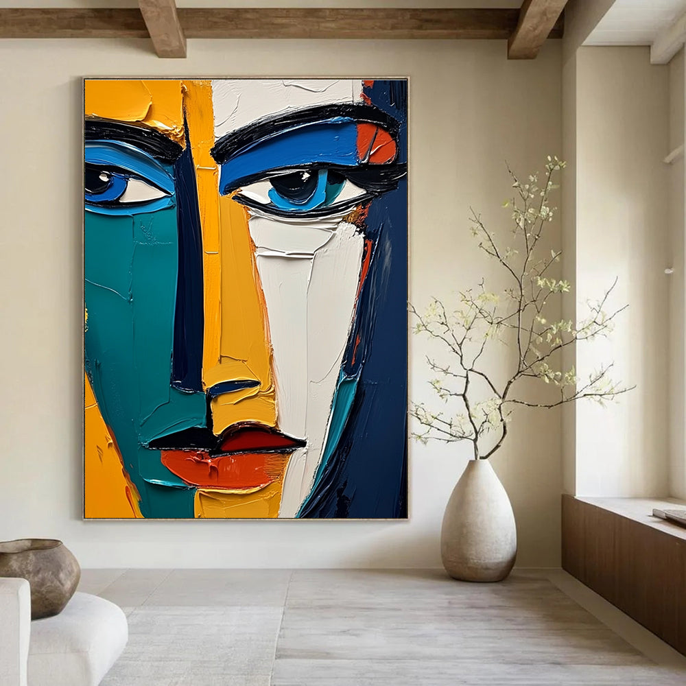 Colorful Portrait Abstract Painting for Art - Centric Hallways GAB1039