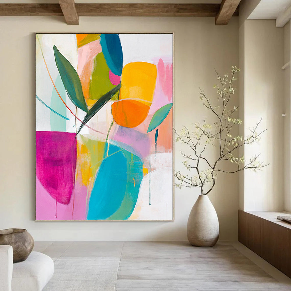 Colorful Abstract Shapes Vibrant Abstract Painting GAB0338