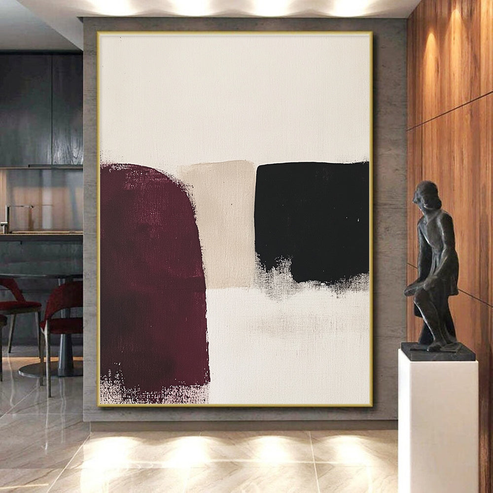 Repeating Deep Shapes Abstract Painting with Rhythmic Allure WINK176