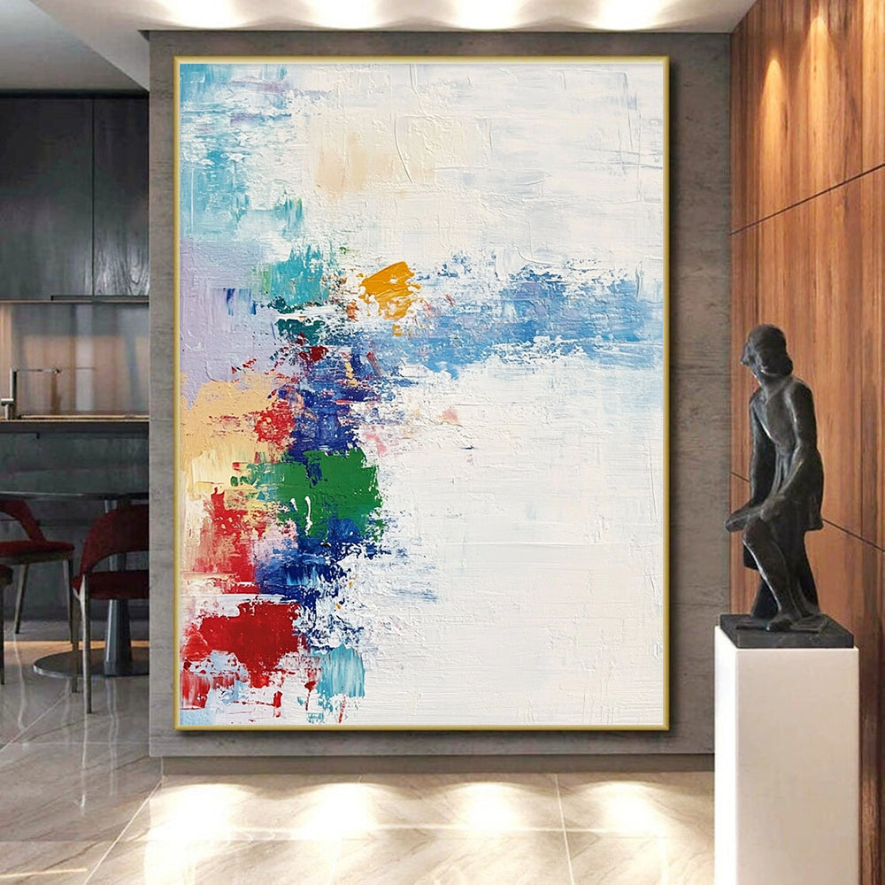 Colorful Splashed Abstract Painting with Lively Energy WINK701