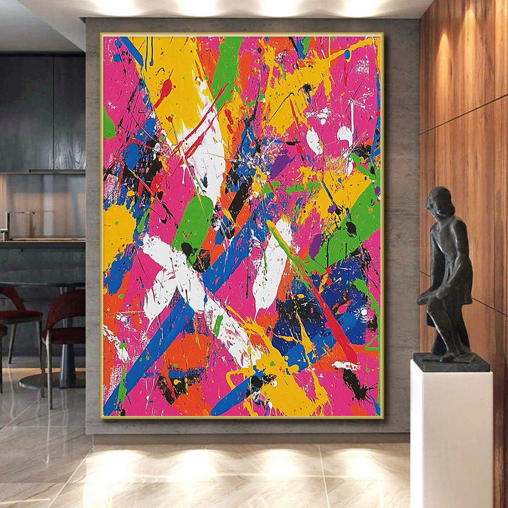 Splatter Color Abstract Painting with Energetic Chaos WINK301
