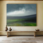 Blurry Landscape Abstract Painting for Calm Interiors YHT005