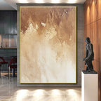 Brown Watercolor Wash Abstract Painting with Subtle Warmth WINK004