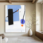 Minimalist Geometric Shapes Abstract Painting of Subtle Dynamics GAB0202