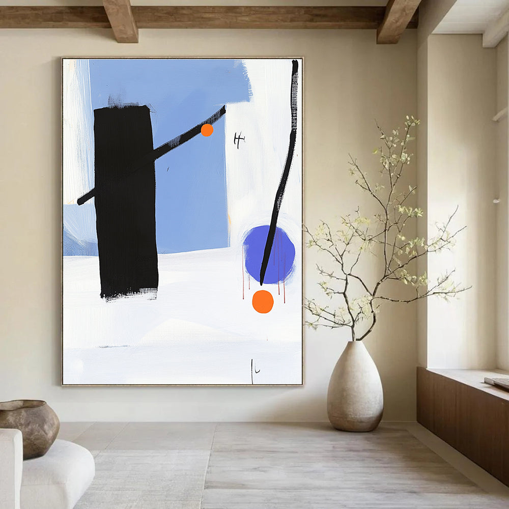 Minimalist Geometric Shapes Abstract Painting of Subtle Dynamics GAB0202