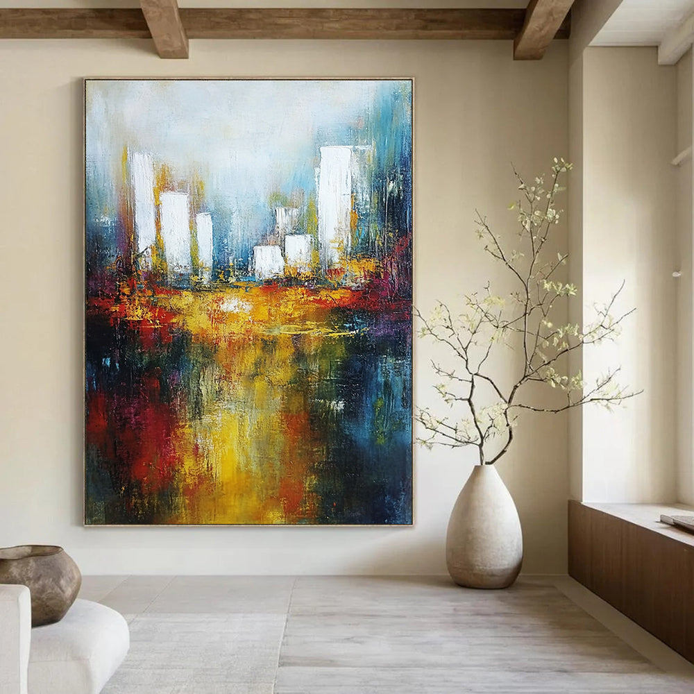Cityscape Abstract - Vibrant Urban Landscape Art GAB0540