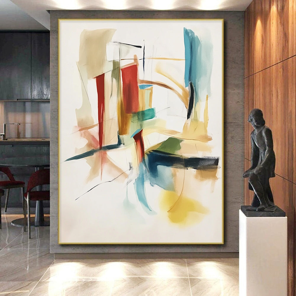 Colorful Geometric Abstract Painting with Playful Shapes WINK575
