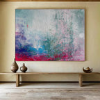 Soft Color Abstract Blend Painting for Calming Wellness Centers YHT363