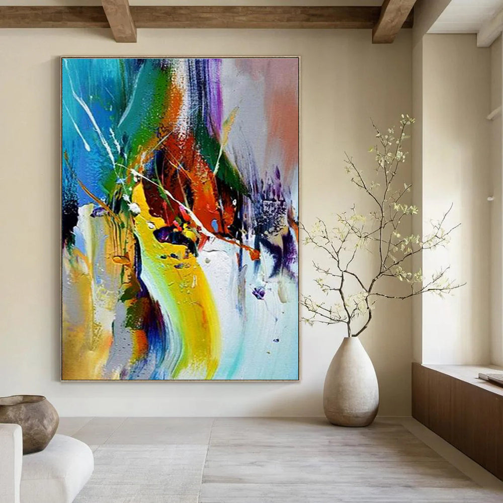 Dynamic Color Streak Abstract Painting for Art - Centric Hallways HENG414