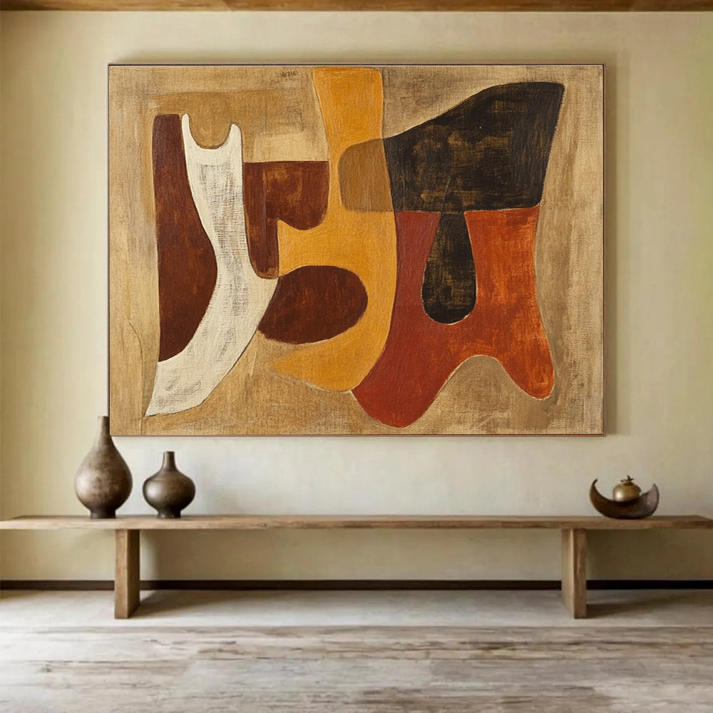 Earth - Toned Organic Abstract  Natural Forms ABS104