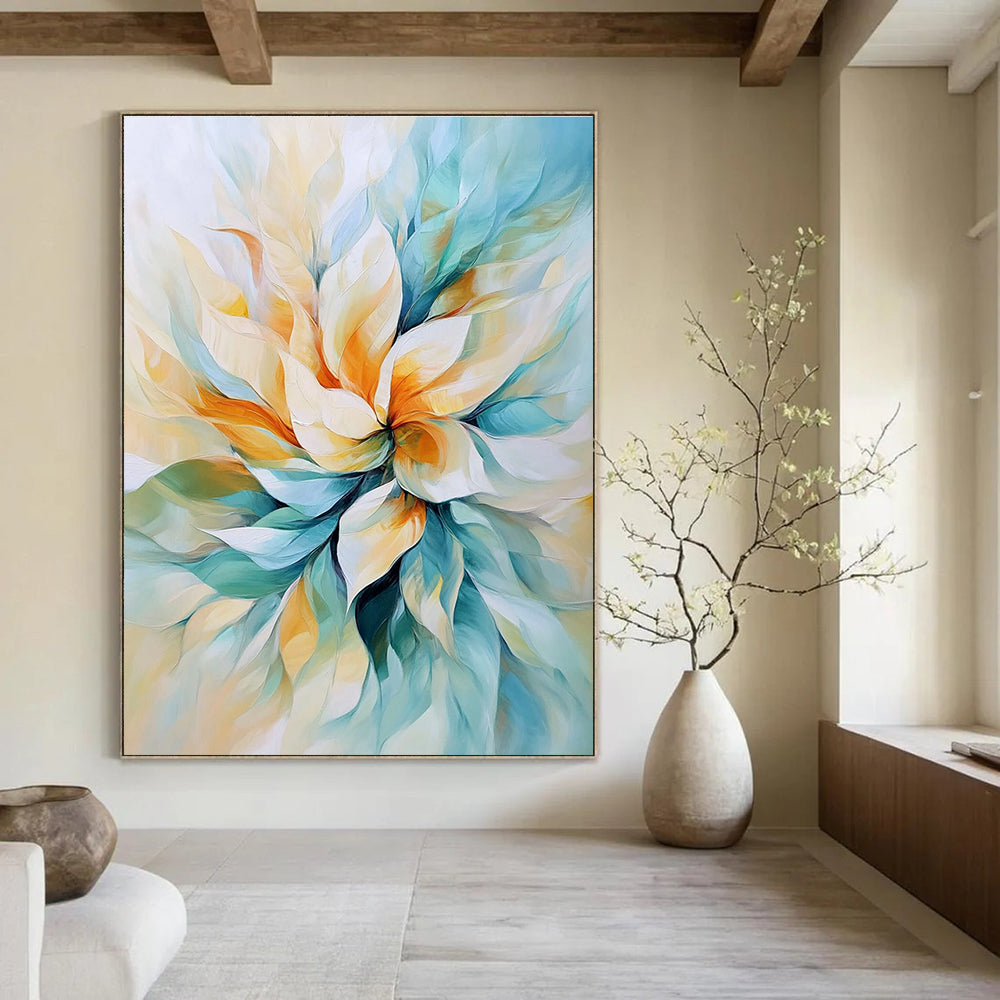 Pastel Flower - Inspired Abstract Painting for Feminine - Themed Bridal Suites GAB0908