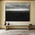 Monochrome Sea Landscape  Dramatic Solitude ABS093