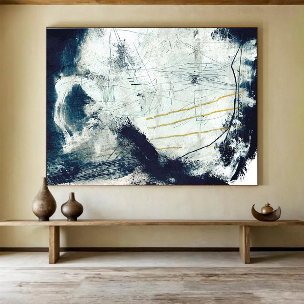Dynamic Strokes Abstract Painting for Creative Studios YHT141