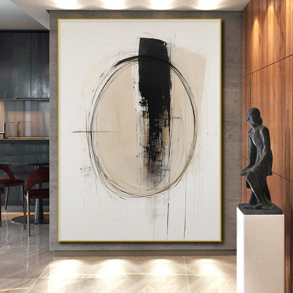 Minimalist Line Abstract Painting with Quiet Contemplation WINK784