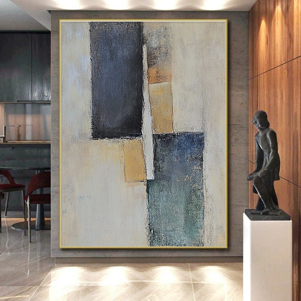 Neutral Toned Shapes Abstract Painting with Subtle Sophistication WINK147