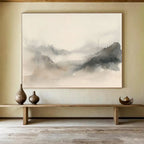 Ink - Washed Mountain Mist Abstract Painting ABS140
