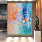 Colorful Textured Abstract Painting with Vibrant Palette WINK624