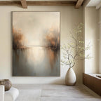 Misty Lake Abstract - Dreamy Forest Water Scene GAB0536