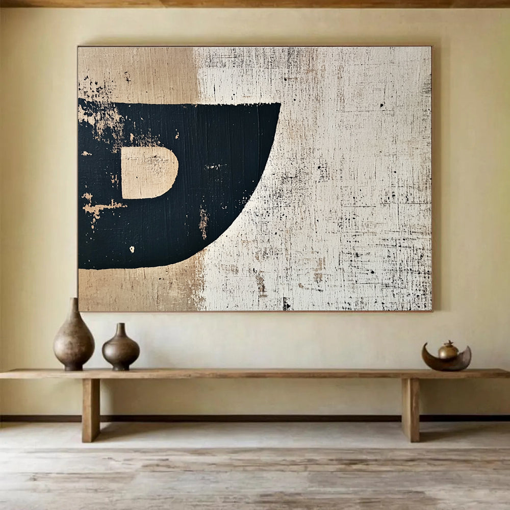 Distressed Black and Beige - Rustic Modernity ABS030