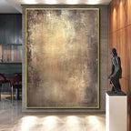 Gold Textured Surface Abstract Painting with Subtle Luxury WINK135