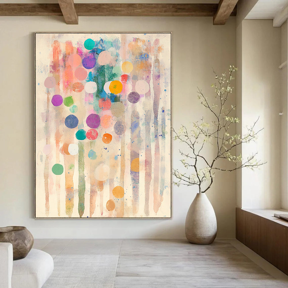 Colorful Dot Abstract Cheerful Abstract Painting GAB0367