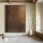 Dark Brown Abstract Composition Painting for Moody Home Theaters HENG514