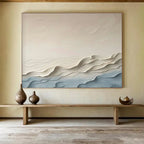 Textured Wave Abstract Painting for Modern Beach House Decor YHT253