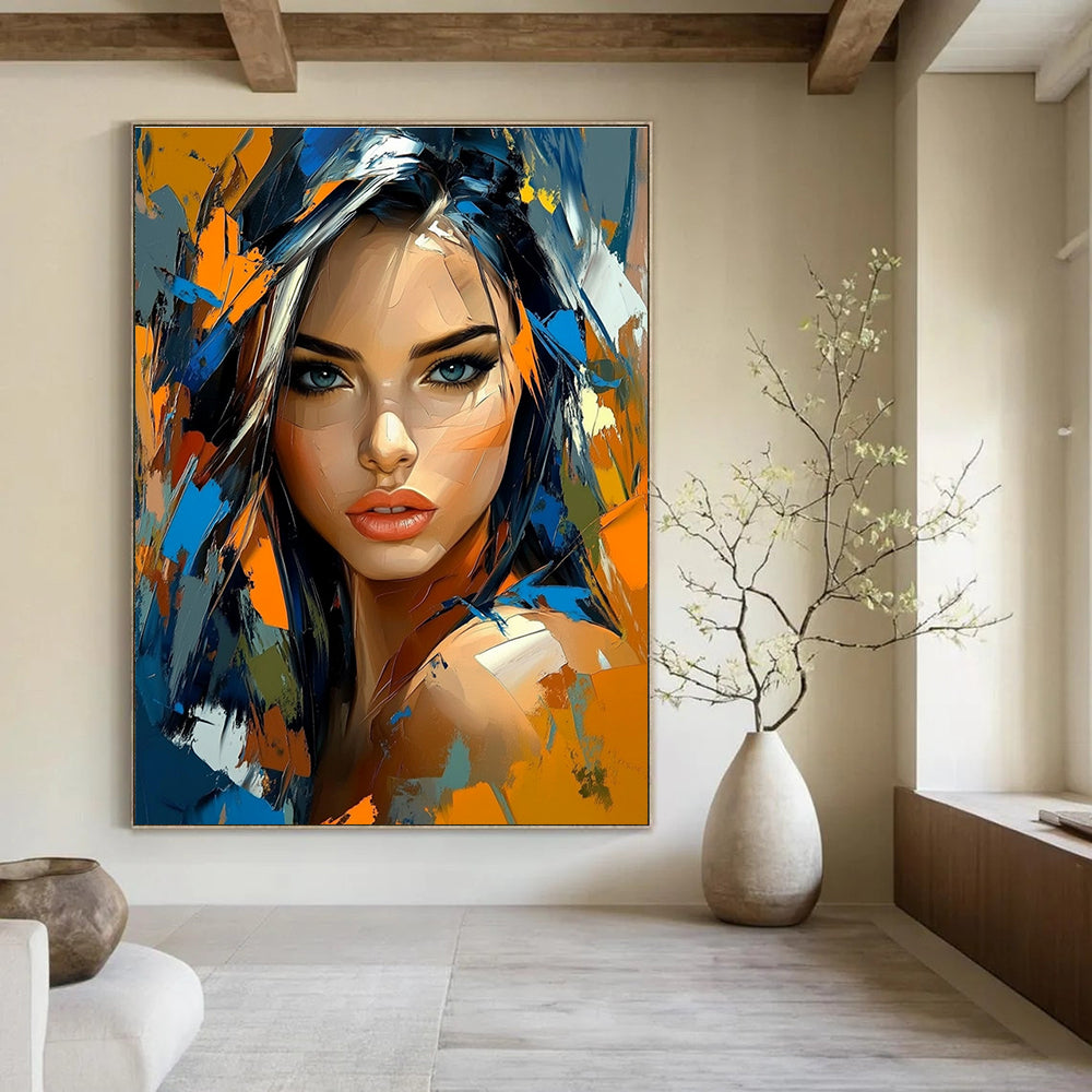 Colorful Portrait Abstract Painting for Modern Art Lounge Spaces GAB1309