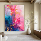 Dreamy Ink - Flow Abstract with Gold Painting for Relaxing Spaces HENG286