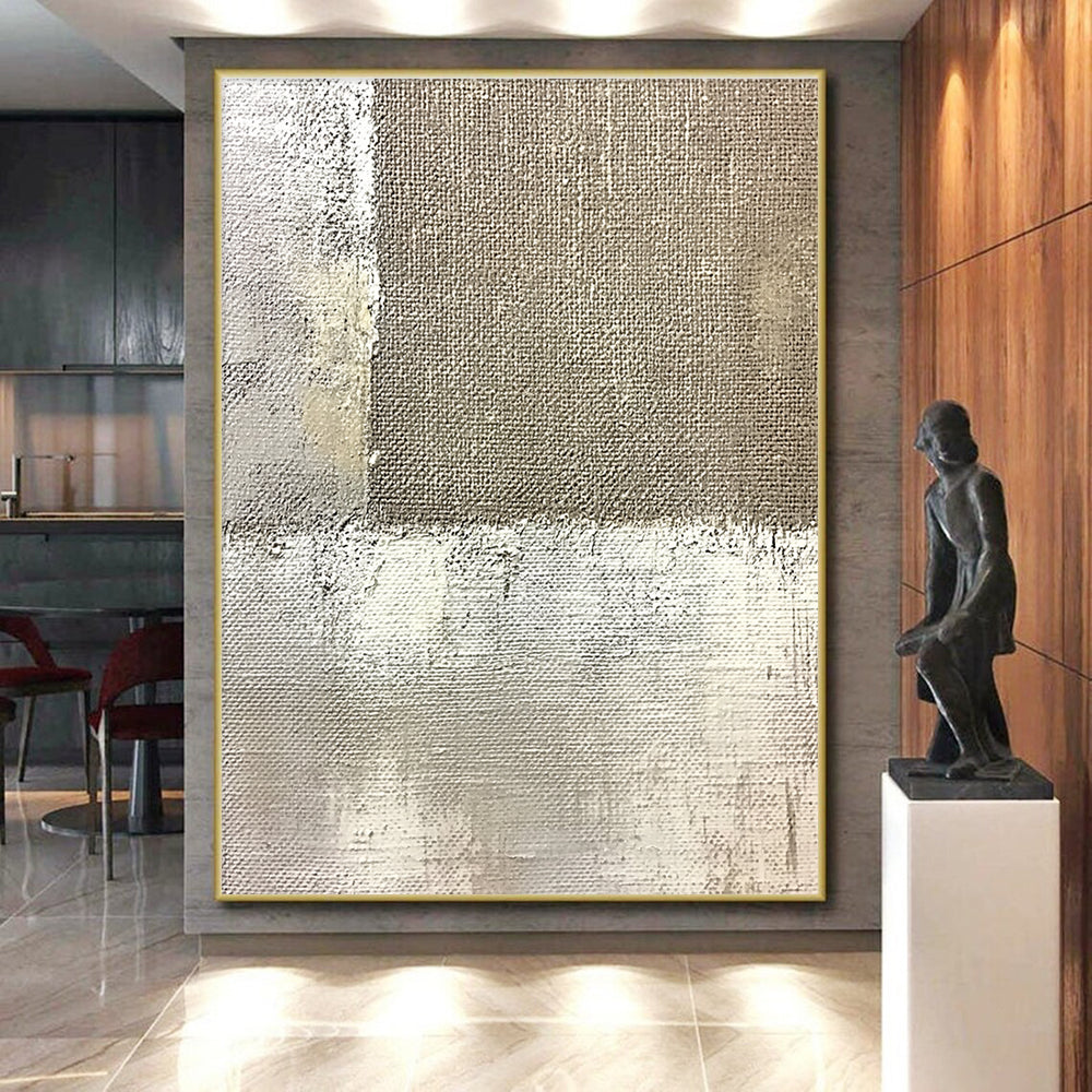 Textured Neutral Abstract Painting with Subtle Depth WINK338