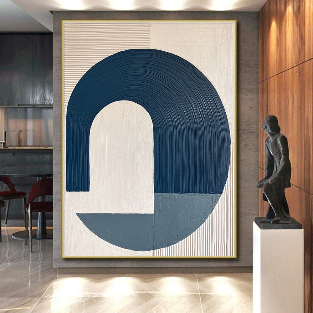 Circular Geometric Abstraction Abstract Painting with Modern Simplicity WINK214