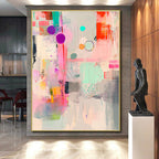 Vibrant Abstract Mix Painting with Eclectic Energy WINK138