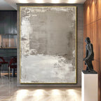 Gray Abstract Textures Abstract Painting with Industrial Charm WINK006