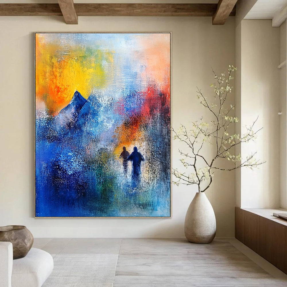 Dreamy Mountain Walk Abstract Painting for Adventure - Inspired Spaces GAB0689