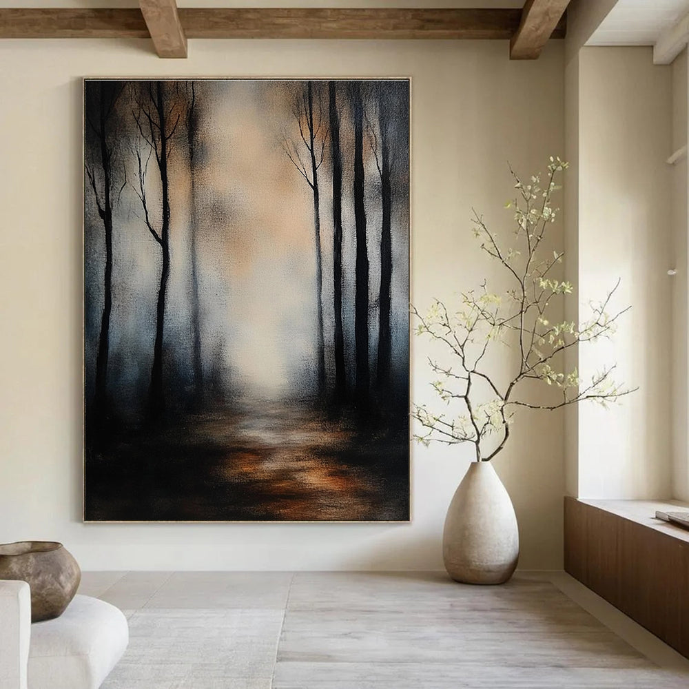 Misty Forest Path - Mysterious Landscape Abstract Art GAB0501
