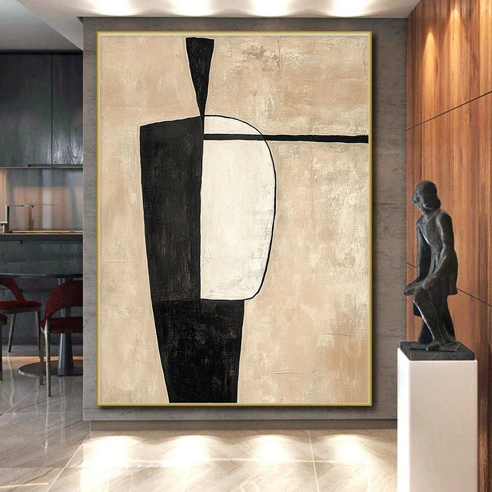 Minimalist Shapes Abstract Painting with Calm Geometry WINK142